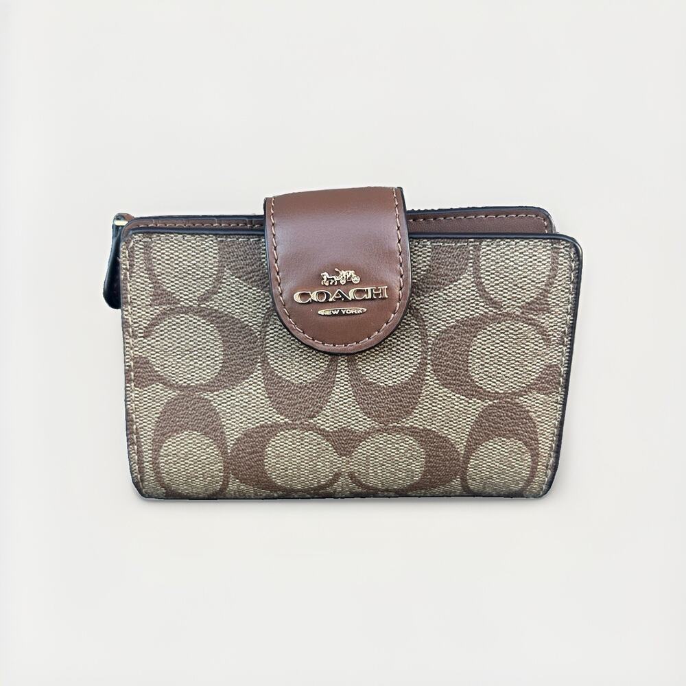 Coach Signature Women's Wallet - Black/Brown